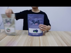 El bolso plástico helado de la cremallera hizo el soporte impreso del acondicionamiento de los alimentos del arte encima del bolso de la bolsa