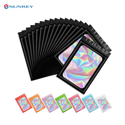 Food Waterproof Moisture Proof Mylar Bags Custom With Zipper Holographic Packaging Bag