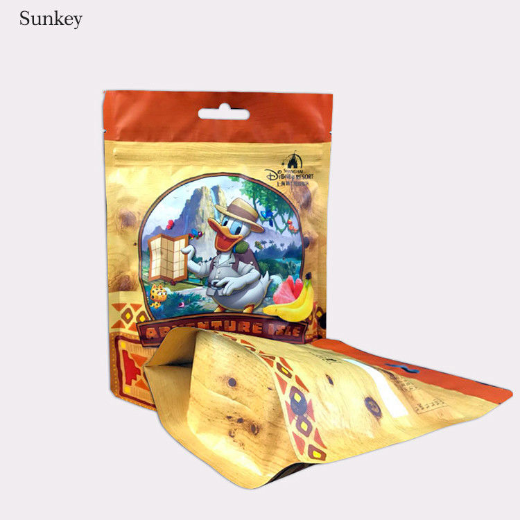 Biodegradable Moisture Proof Stand Up Pouch Snack Food Packaging Design Custom