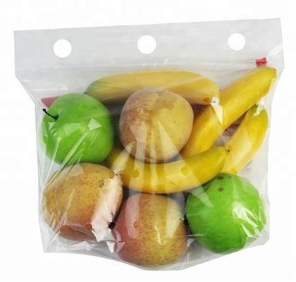 Bolso de empaquetado de la cremallera del plástico transparente de la fruta y verdura biodegradable de la protección
